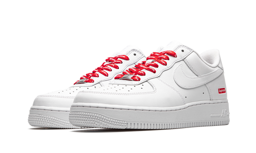 Mens Nike Air Force 1 Low Supreme - Mini Box Logo White White White White/White - View 2 - CU9225 100